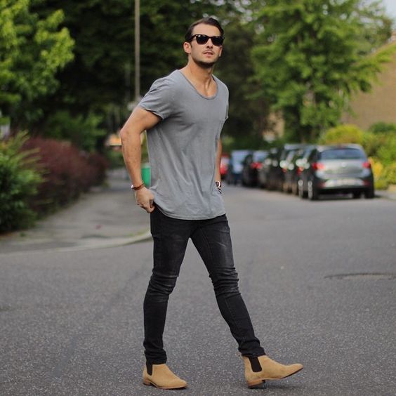 Look masculino com bota chelsea hotsell